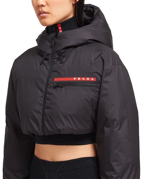 prada womens cropped jackets|prada puffer jacket women's.